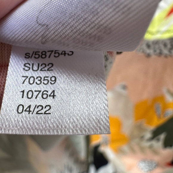 Loft ruffle sleeveless top floral pattern cotton size large NWT - Picture 5 of 5